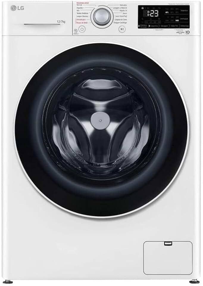 Lava e Seca Smart com Inteligência Artificial AIDD 12Kg LG VC5 CV3012WC5 Branco (110, Volts)