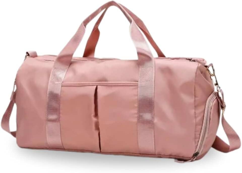 Bolsa De Academia Impermeável Alça Transversal Unissex Mala Com Divisórias Espaçosa Fitness Leve e Resistente Capacidade 30 Litros PREMIUM DUPIN (ROSA)