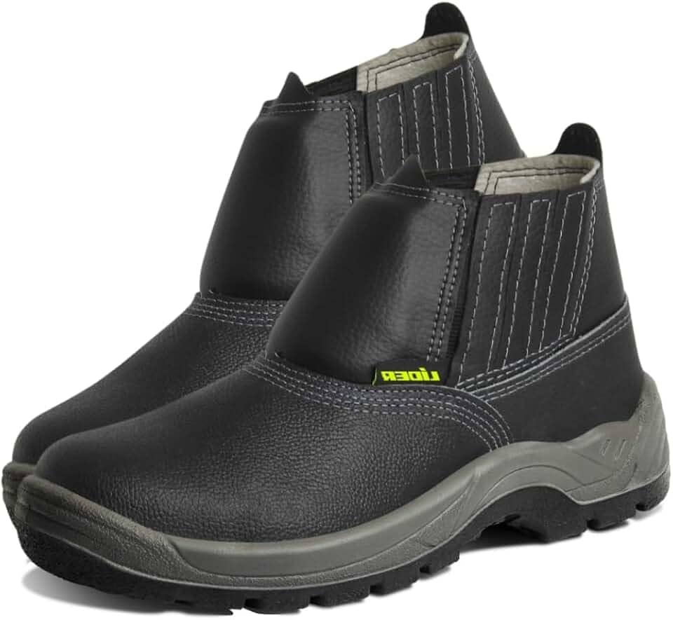 Botina Bota EPI para trabalho Unissex - L102PVC Lider com Bico de PVC e solado Duplo (40)