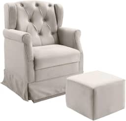 Speciale Home - Poltrona Cadeira de Amamentação Balanço Ternura com puff Speciale Home