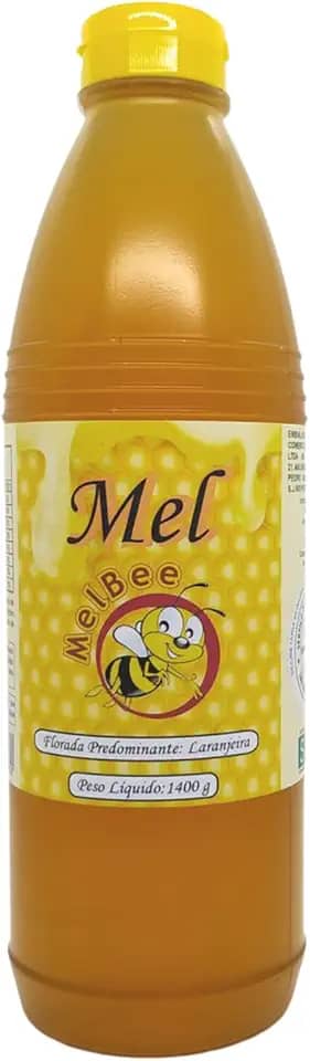 Mel Puro - Bisnaga 1 Litro (1,4 /kg) - Apiário Melbee (Florada Laranjeira)