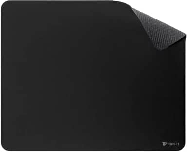 Mouse Pad TopGet ProControl | Gamer & Home Office | Precisão, Deslize Suave | Base Borracha Antiderrapante, Poliéster Durável | 22x18 cm (Preto)