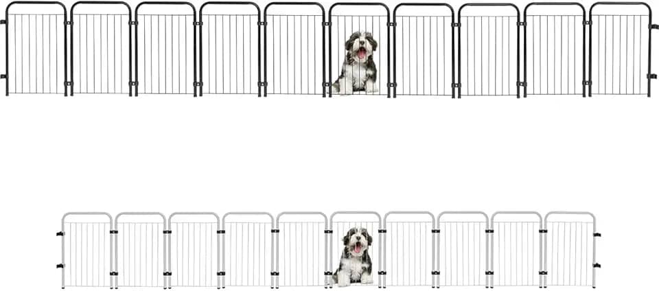 Cercado Caes Pet Cachorro Grade Cerca 10 Módulos 51cm Altura (Preto)