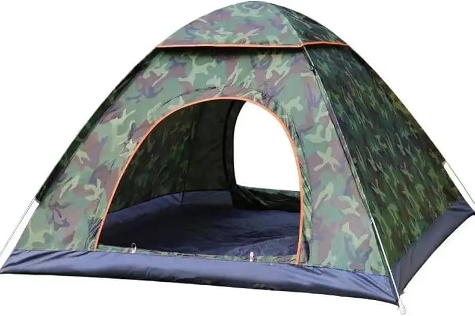 Barraca de Camping Iglu Camuflada Impermeável 3 Pessoas com Mosquiteiro Portátil Leve com Bolsa