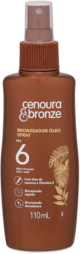 Bronzeador Óleo Spray FPS 6 Cenoura & Bronze 110ml
