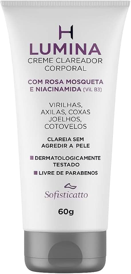 Creme Clareador Lumina 60g Sofisticatto – Clareia Virilhas, Axilas, Joelhos e Cotovelos + Sachê