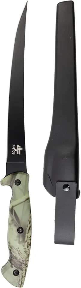 Faca De Filetar Albatroz F-1109 Inox 3CR13 C/ Bainha 38Cm