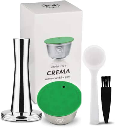 Cápsula de café recarregável, com filtro, reutilizável compatível com cafeteiras , Dolce, Gusto, com colher e escova