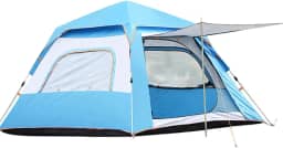 MIIKHI Barracas de acampamento para 3 a 4 pessoas, 5 a 6 pessoas, à prova d'água e à prova de vento, fáceis de instalar, mochilão, ventiladas e adequadas para viagens ao ar livre e caminhadas