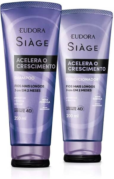 Eudora Kit Siàge Acelera o Crescimento: Shampoo 250ml + Condicionador 200ml