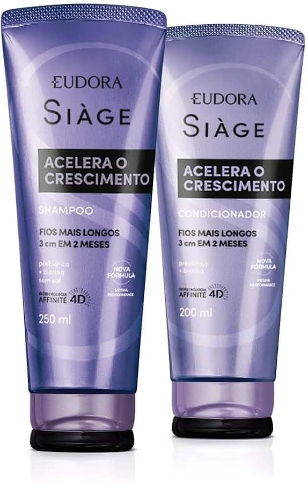 Eudora Kit Siàge Acelera o Crescimento: Shampoo 250ml + Condicionador 200ml