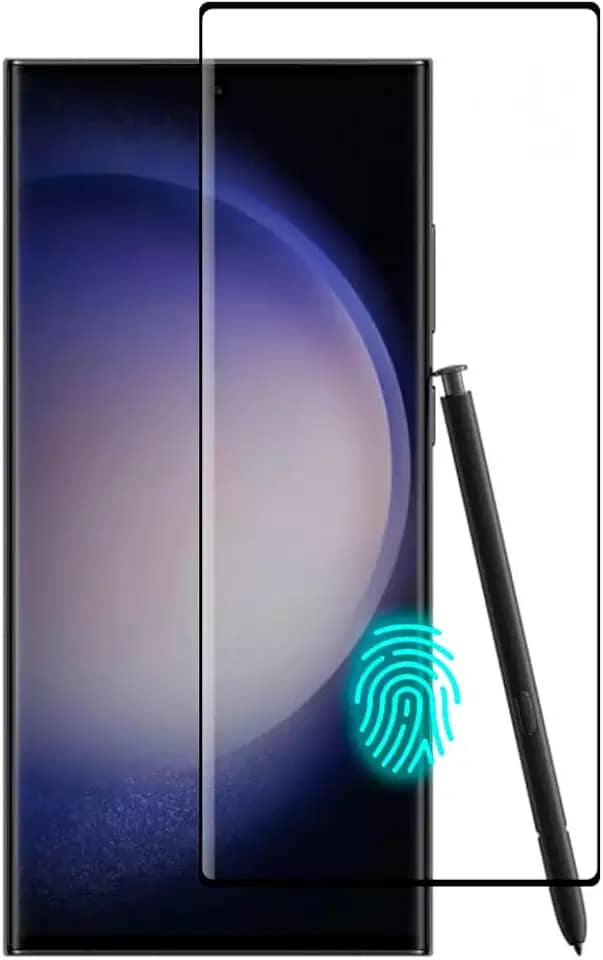 Película de Vidro 9H Borda Curva Compatível ¨Samsung Galaxy S23 ULTRA Proteção Anti-Impacto