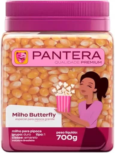 Milho Butterfly Para Pipoca Pantera 700g