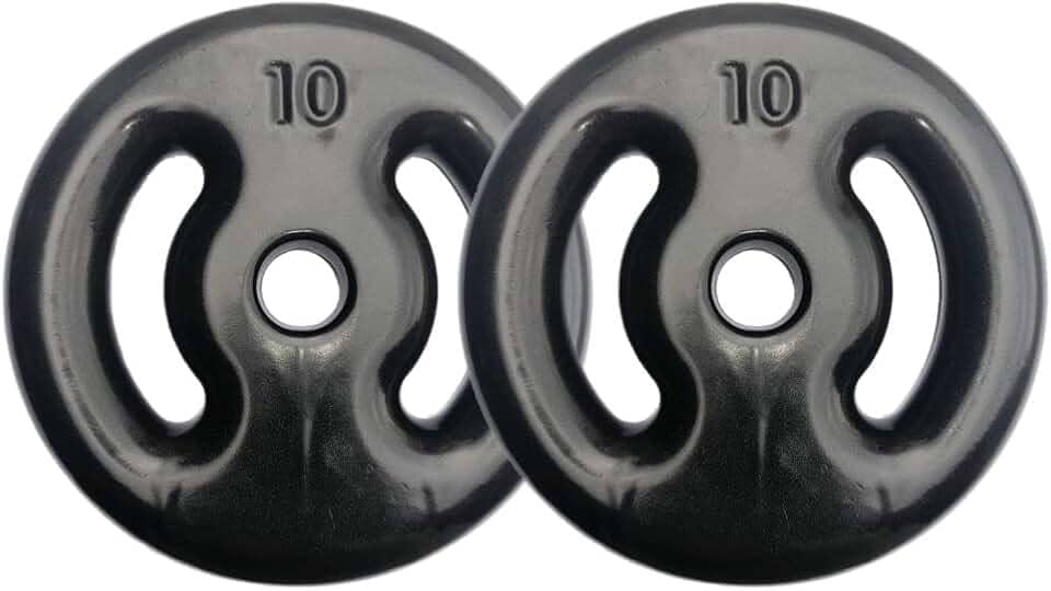 Kit Com 02 Anilhas Emborrachadas De 10kg