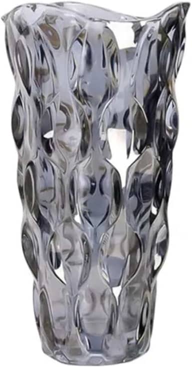 Vaso de vidro grosso primeira linha flores, decoração, sala (Grafite)