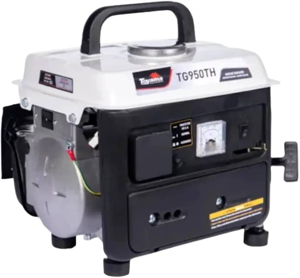 GERADOR TOYAMA GASOLINA TG950TH 2 TEMPOS MONOFASICO 220V 850W PARTIDA MANUAL COM CARREGADOR DE BATERIA
