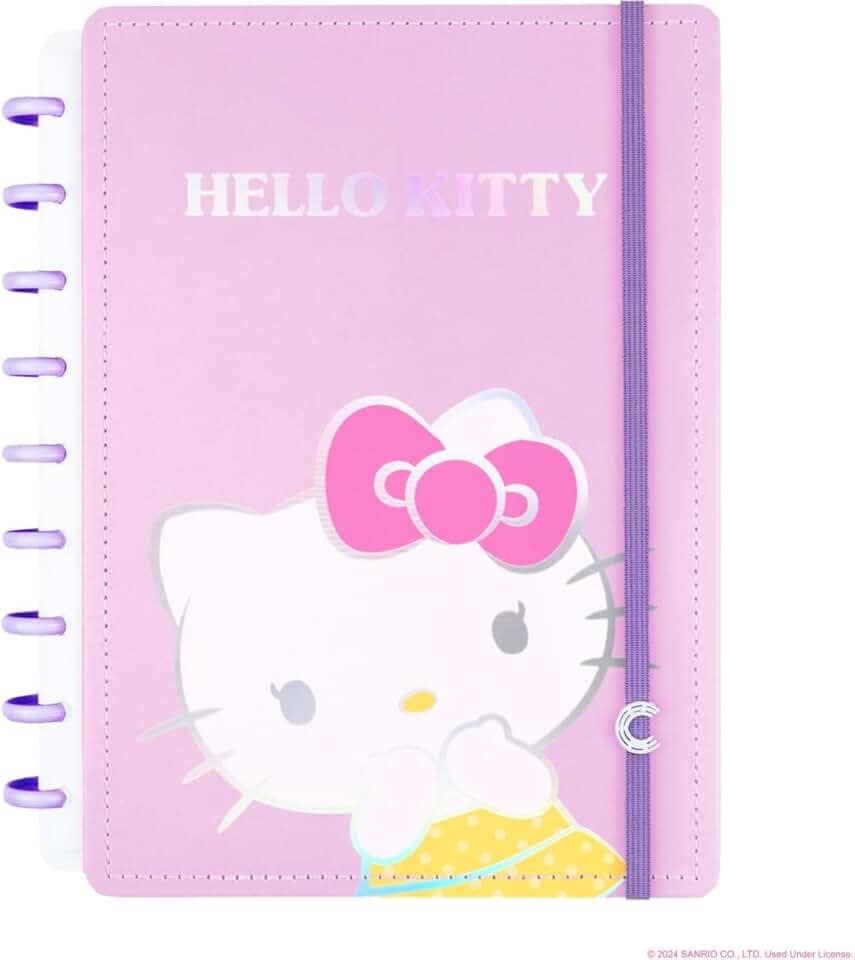 Caderno Inteligente, Médio, Hello Kitty, 172x231 mm, 80 Folhas decoradas