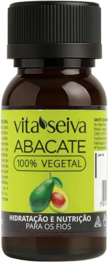 Oleo Capilar de Abacate Óleo de Abacate Puro Abacate Tratamento Fios Ressecados Brilho Intenso e Maciez Profunda 30ml