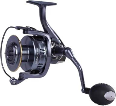 Pesca Brasil, Molinete Bravus 80 4+1 Rolamentos Ambidestro Pesca Esportiva, Drag 25Kg
