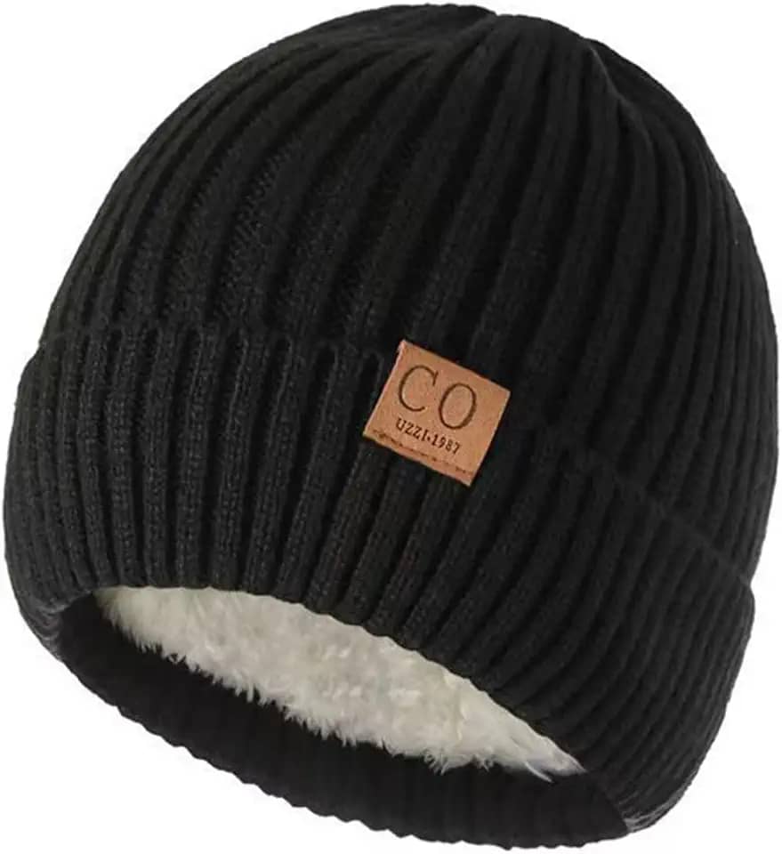 Chapéus de inverno para mulheres, gorros e grossos, com forro grosso, gorro de neve masculino