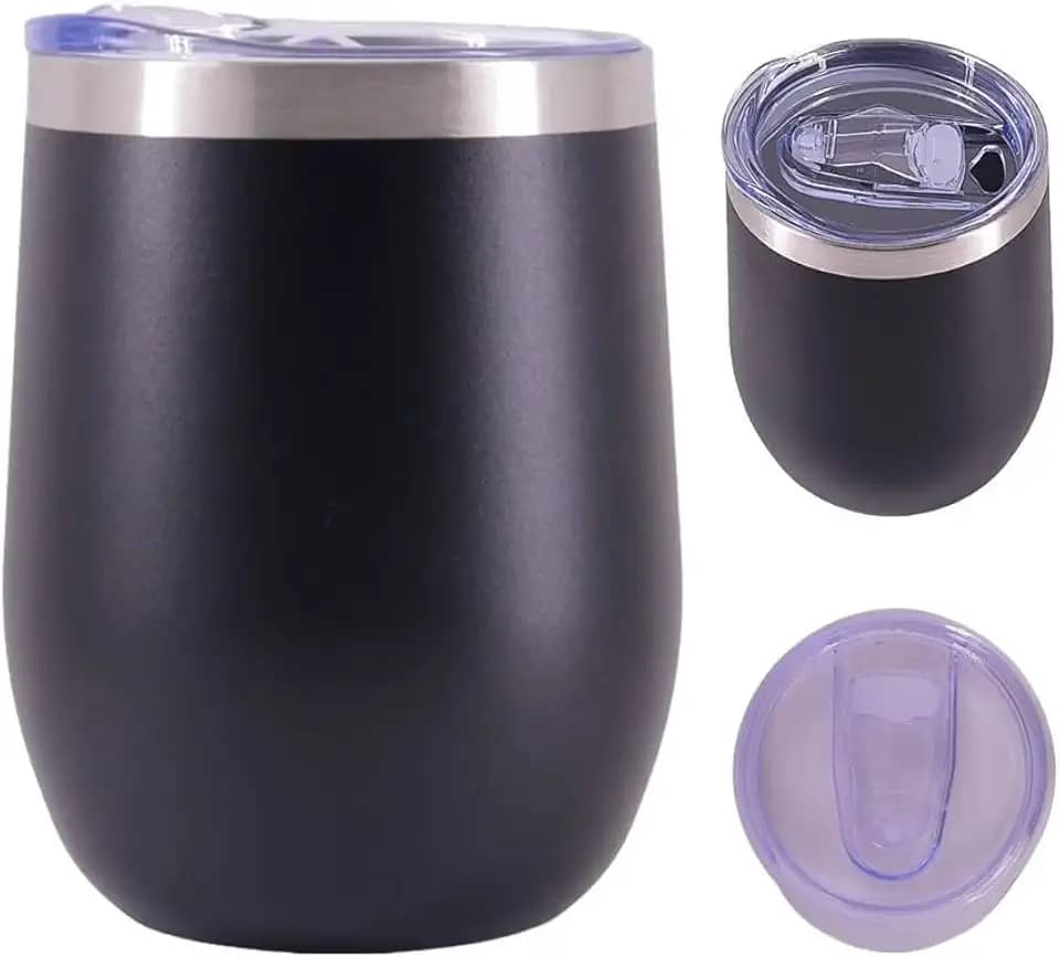 Copo Térmico para Cerveja, 350mL, Isolamento por 4 Horas Gelado (Preto)