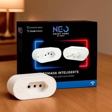 Tomada Inteligente Plug Smart Wifi 10A Padrão Brasil, Compatível com Alexa e Google Home, Controle por Voz, Agendamento e Timer