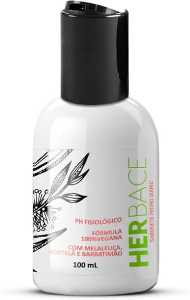 Sabonete Íntimo Vegano Herbace | Melaleuca, Hortelã & Barbatimão | Sem Parabenos (100 ml – Tamanho Viagem)
