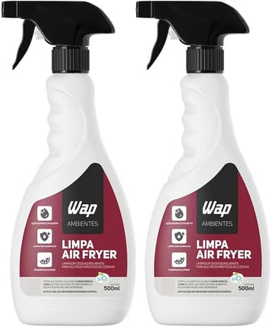 Kit 2 WAP Limpa Air Fryer 500ml – Desengordurante Alcalino Base Vegetal, Biodegradável, Fragrância Cítrica, Pronto para Uso