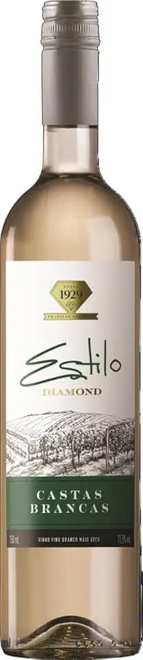 Estilo Diamond Vinho Fino Branco Meio Seco Castas Brancas 750ml