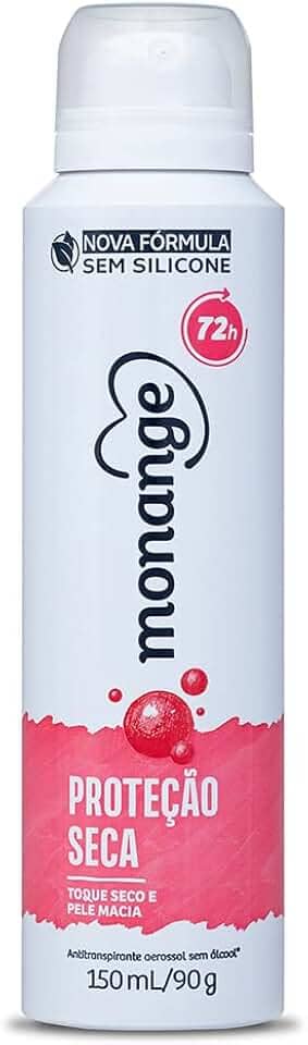 Monange Desodorante Aerossol Antitranspirante Feminino Proteção Seca 150Ml