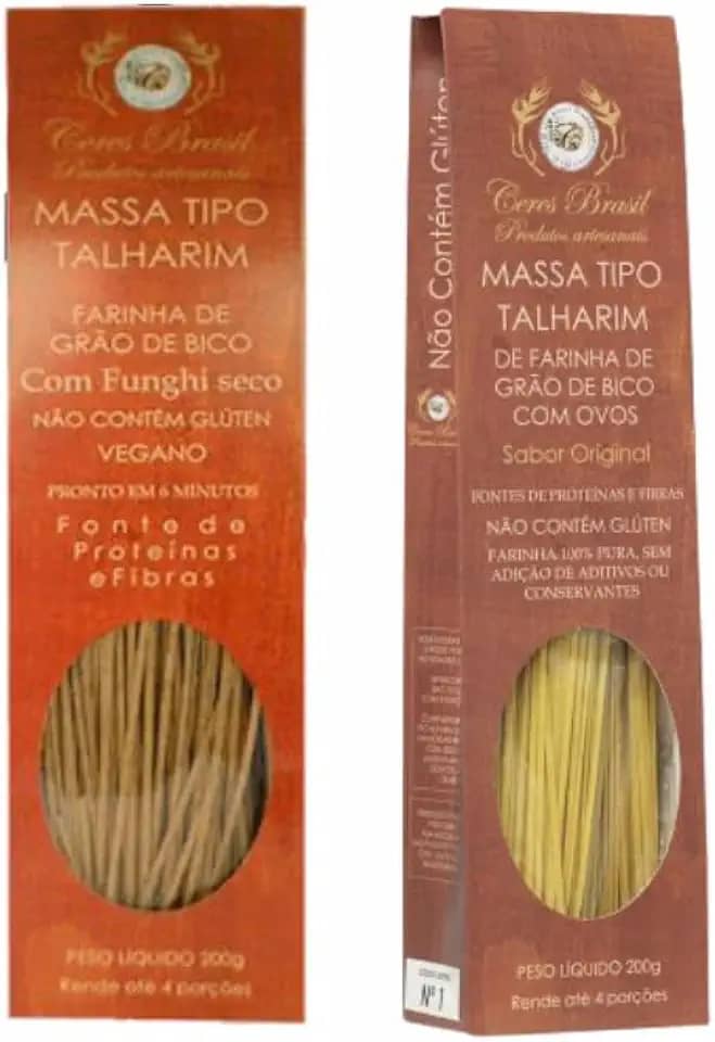 Kit 2 Talharim Grão de Bico Ceres: Tradicional, Funghi