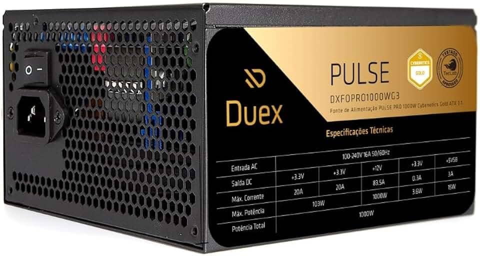 DUEX - Fonte Duex Pulse Pro 1000W Full Modular ATX Gold