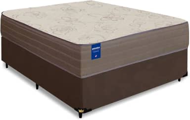 Cama Box Casal Colchão De Espuma D33 Semi Ortopédico Extra Firme Orthotec 138x188x68cm Marrom Inducol