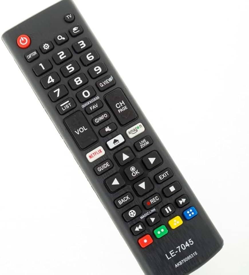 Controle Remoto Universal Com Teclas Funcionais Para Aplicativo Compatível Com Modelos LG Smart LED LCD 4k (Modelo SKY-8035 / LE-7045) AKB75095315