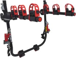 Suporte para bicicleta Transbike para 3 bicicletas Preto tira Vermelha Carros Sedan Hatch