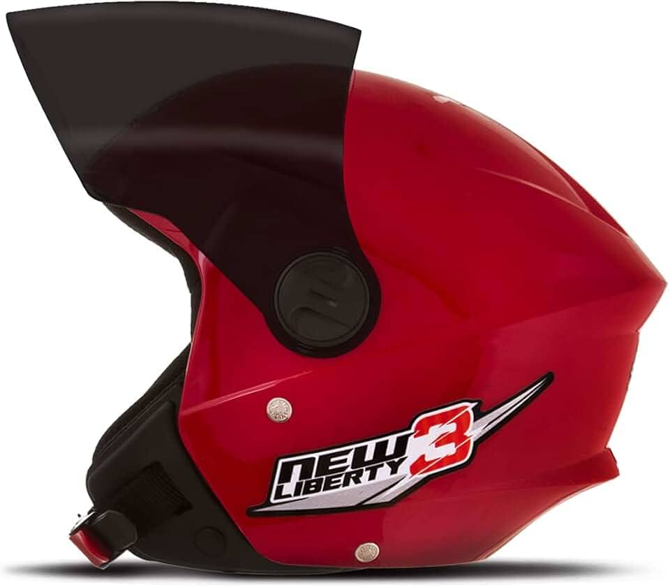 CAPACETE ABERTO PRO TORK NEW LIBERTY 3 SOLID VERMELHO TAM. 60 VIS. FUMÊ