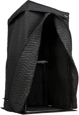 Cabine vocal portátil, estúdio de gravação em casa, cabine de isolamento de som sem eco para locução, canto (ZIGZAG-BLK, XL)