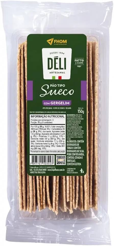 Pão Sueco Gergelim Déli Artesanal 150g FHOM