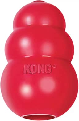 Brinquedo para Cães Kong Classic G Large, Borracha Resistente, Recheável e Mentalmente Estimulante
