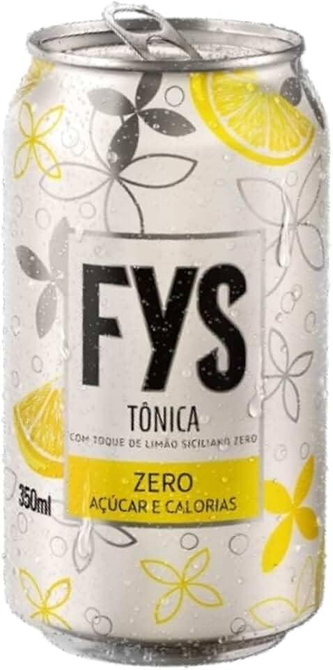 Kit 12 Latas FYS 350ml - ÁGUA TÔNICA OU REFRIGERANTE ZERO (350ml, 12x Água Tônica Zero)