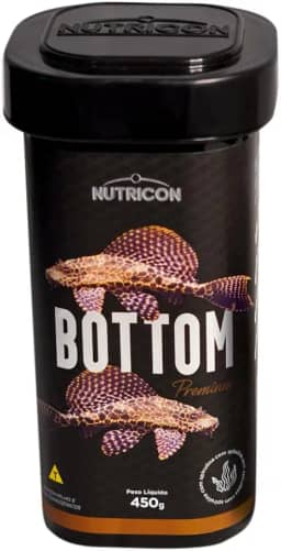 Nutricon: Ração Carnívoros Fundo 450g | Alimento Extrusado com Novo Formato que Afunda | Para Peixes Carnívoros de Fundo de Médio e Grande Porte