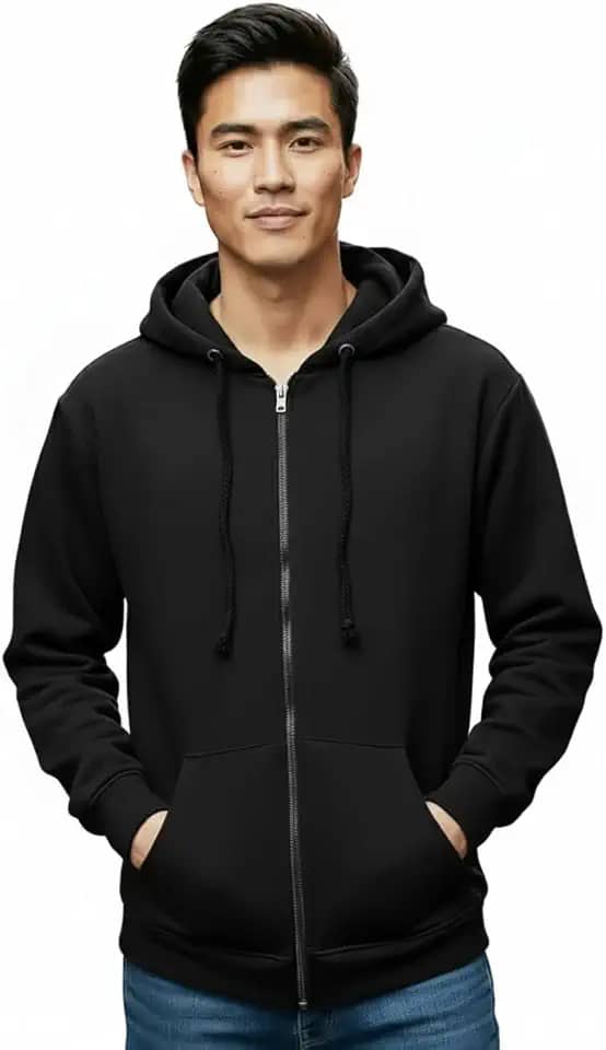Blusa de frio Masculina com zíper e capuz