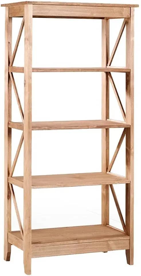 Estante de Madeira Maciça com 4 Nichos Marrom Antique