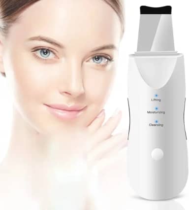 Aparelho de Peeling Esfoliante Ultrassônico Limpeza Facial Profunda Remoção de Cravos Antirrugas