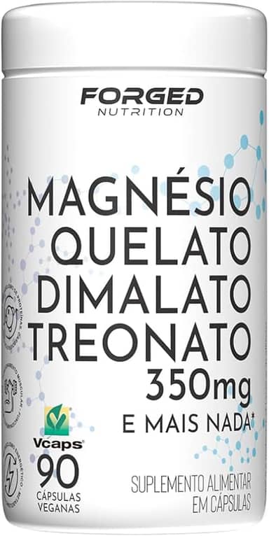 Magnésio Quelato Dimalato Treonato 350mg 90 Vcaps - Forged