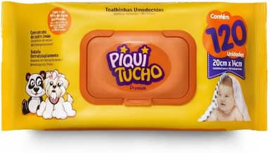 PIQUITUCHO Toalhinhas Umed Premium 1 Unidade Com 120 Lenços Umedecidos