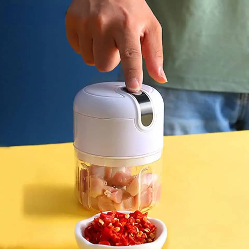 tkwser Mini Moedor e Processador de Alimentos sem Fio Recarreg�vel para Alho, Suco e Vegetais