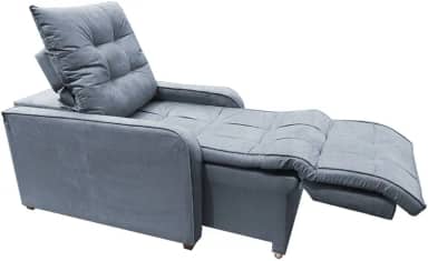 Poltrona Retratil e Reclinavel Com Rodape Regulavel Azera Grafitte