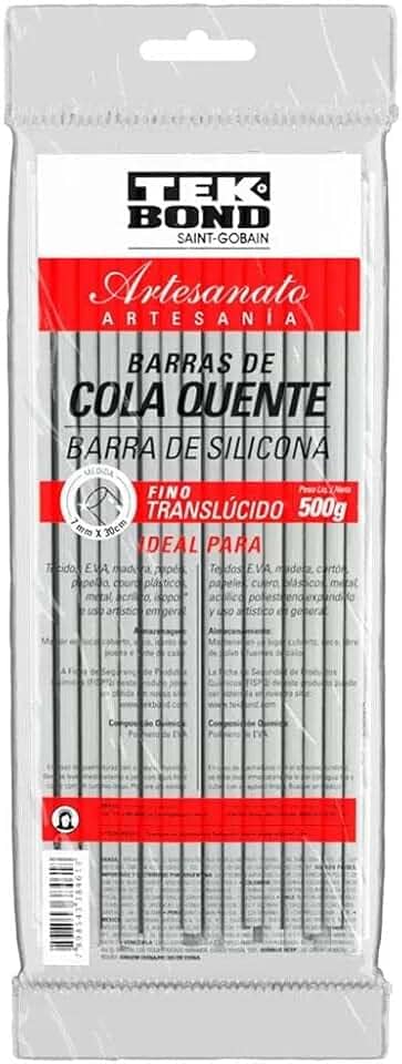 Cola Quente Bastão Fina Translúcida 500G