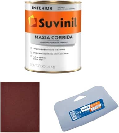 Kit Massa Corrida 1,4Kg + 1Lixa + 1 Aplicador